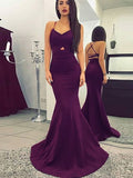 Mermaid Spaghetti Straps Sleeveless Sweep/Brush Train With Ruched Jersey Dresses HZ1024