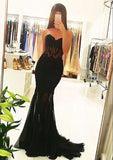 Long Black Gothic Corset Prom Dresses 2016 Sweetheart Neckline Steampunk HZ1024