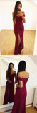 Off Shoulder Fashion Long Bridesmaid Dress,Custom Made Wedding Party Dress HZ1024