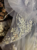 Vintage Ombre Off-the-shoulder Applique Beaded Sweet 16 Quinceanera A-Line Evening Dress Ball Gown HZ1024