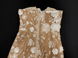 Simple 3D Floral Strapless Design A-line Tulle Women Dress HZ1024