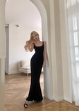 Simple Fashion Sleeveless Mermaid Design A-line Spaghetti Strap Dress HZ1024