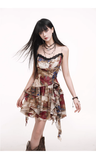 Women New Fashion Party Chiffon Spaghetti Strap Dress HZ1024