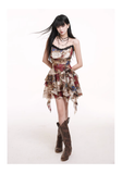 Women New Fashion Party Chiffon Spaghetti Strap Dress HZ1024