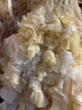 Vintage Applique Ruffles Strapless Sweet 16 Quinceanera A-Line Evening Dress Ball Gown HZ1024