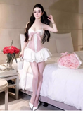Fashion Pink Bow Bodycon Halter Dress Design A-line Ruffled Hem Party Dress Homecoming Dress HZ1024