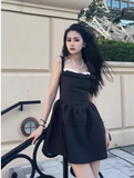 New Simple Pink Bow Design A-line Sleeveless Spaghetti Strap Dress HZ1024