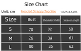 Vintage Hooded Strappy Top Design A-line Sleeveless Spaghetti Strap Split Dress HZ1024