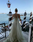 Gorgeous Sage Green 3D Flowers Strapless A-Line Floor-length Prom Dress Evening Dress HZ1024