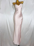 Elegant Pink Satin Mermaid Prom Dress Party Dress Evening Dress HZ1024
