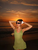 Cute Olive Green V-neck Sheath Knitted Homecoming Dress Party Dress HZ1024