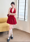 New French Black Sexy Elegant Halter Dress HZ1024