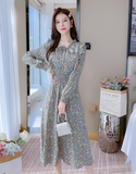 New Fashion Simple Floaral Design Women Long Dress HZ1024