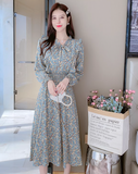 New Fashion Simple Floaral Design Women Long Dress HZ1024