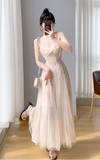 Vintage Simple Pink Plaid Elegant Design Short Sleeves Women Dress HZ1024