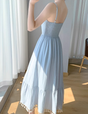New Simple Elegant Cardigan Design Spaghetti Strap Dress HZ1024