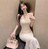 Simple Fashion White Design A-Line Strapless Mermaid Dress HZ1024