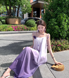 New Fashion Gradient Pink Design Beach Holiday A-line Spaghetti Strap Dress HZ1024