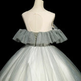 Green Ball Gown Round Neckline with Lace Sweet 16 Dress, Green Tulle Formal Dress HZ1024