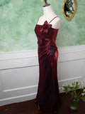 Purple Vintage Floral Embellished Sheath Gown Evening Dress HZ1024