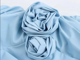 Simple Blue Halter Neck Mermaid 3D Flower Ankle-Length Ball Gown HZ1024