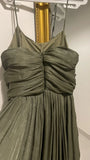 Elegant Green A-line Slit Spaghetti Strap Long Formal Prom Dress Evening Gown HZ1024