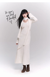 New Fashion White Sweater Style Long-sleeved Dress HZ1024