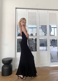 Simple Fashion Sleeveless Mermaid Design A-line Spaghetti Strap Dress HZ1024