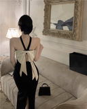 New Fashion Dress Back Bow Design Slim Halter Dress HZ1024