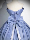 Beautiful Gradient-Color Glitter Sequins Prom Dresses, A-Line Princess Off-The-Shoulder Sleeveless Blue Formal Dresses HZ1024