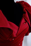 Burgundy Satin Long Prom Dress, A-Line Evening Party Dress HZ1024