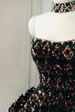 Stylish Sequins Long Prom Dress, A-Line Party Dress HZ1024